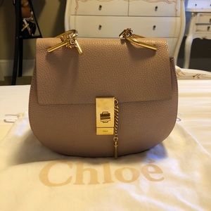 Chloe drew bag in nude pink